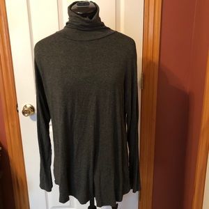 Joan Vass heather gray turtle neck tunic small